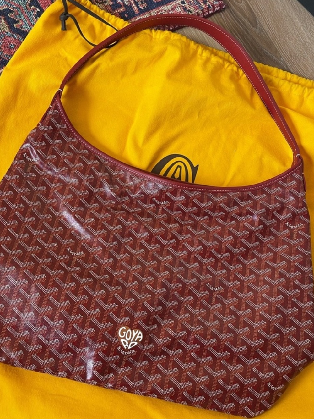 Red Goyard Hobo Bag